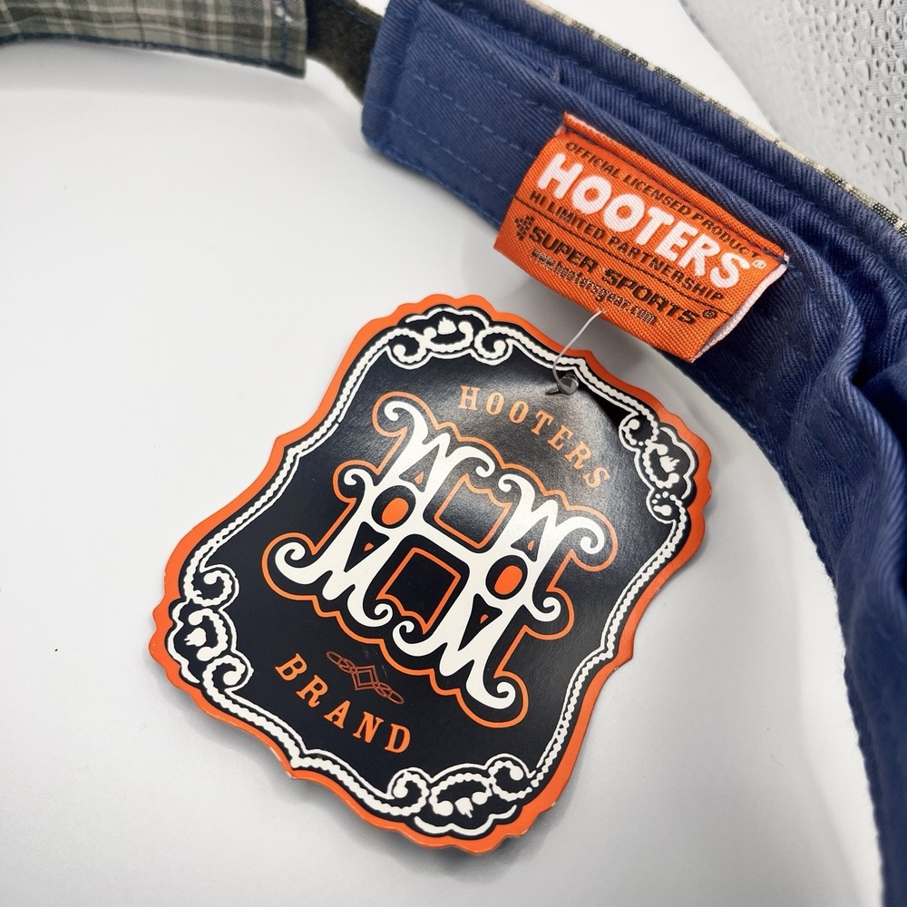 New Hooters Plaid Adjustable Golf Visor‎ Cotton - Picture 6 of 8
